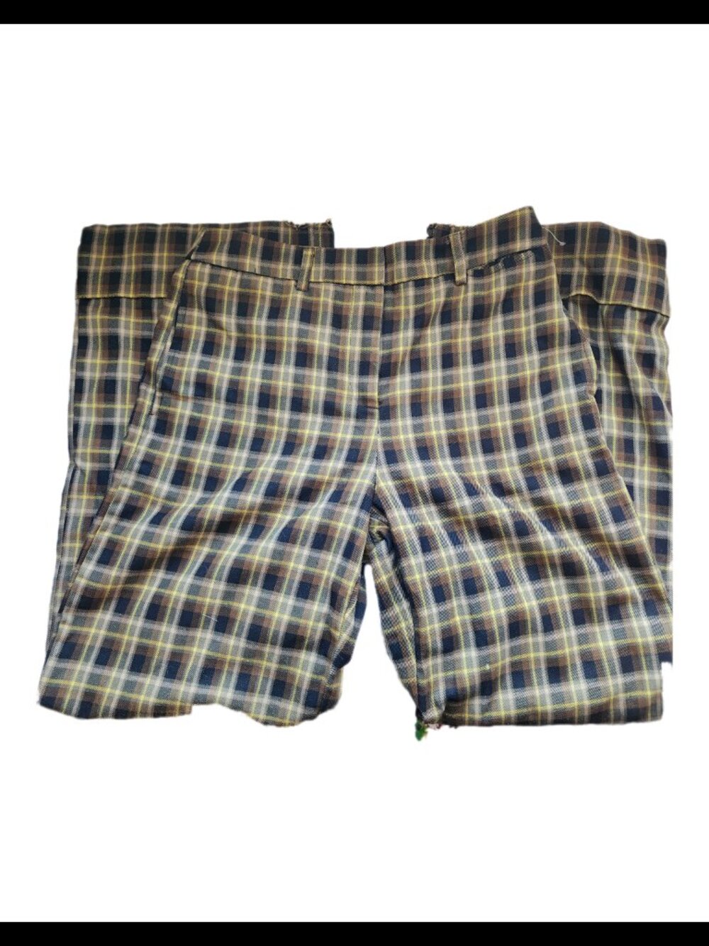 Plaid Wide Leg Dress Pants